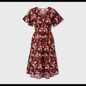 Floral Print Woven Maternity Dress NEW Small